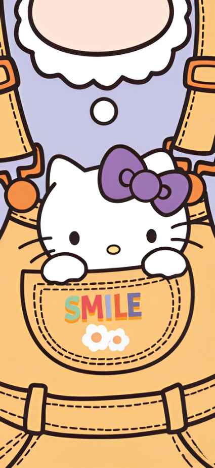 iPhone Wallpaper - Hello Kitty in the front pocket
