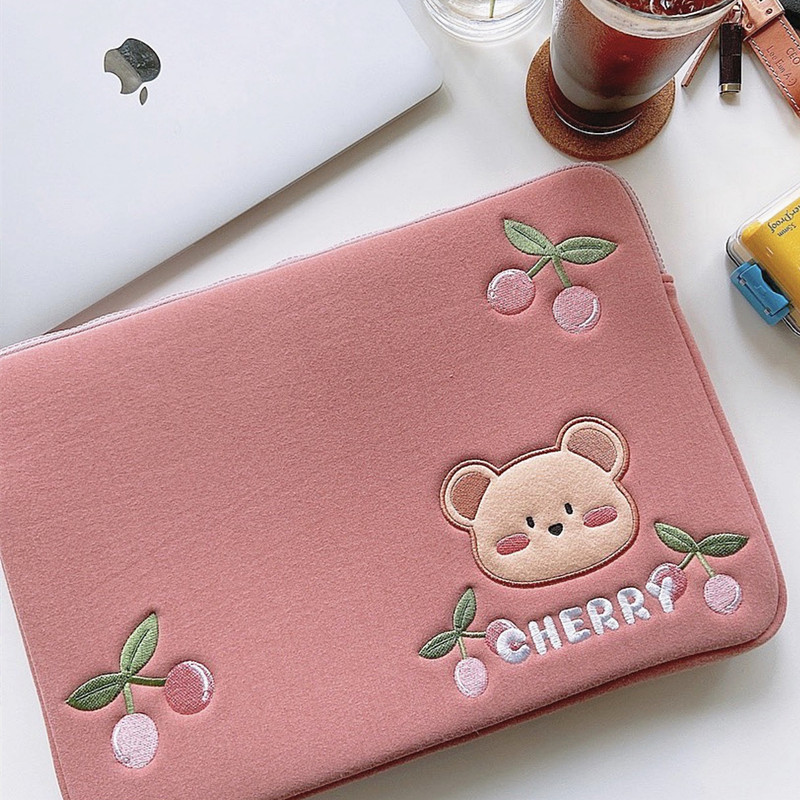 Pink Cherry Bear iPad Case
