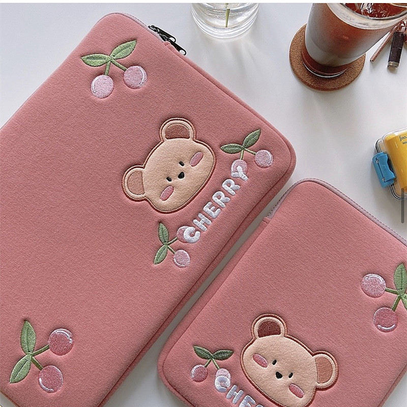 Pink Bear Cherry iPad Case
