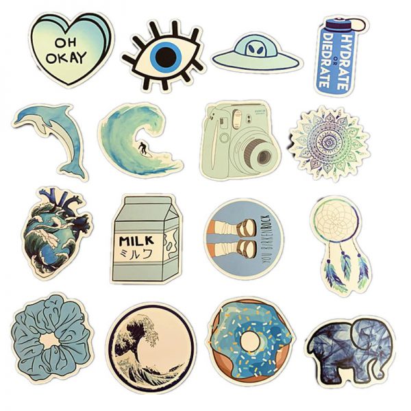 Cool Blue Stickers - ZiCase