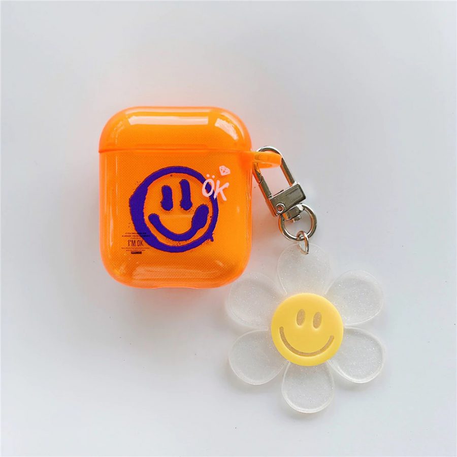 Smiling Orange Daisy AirPod Case