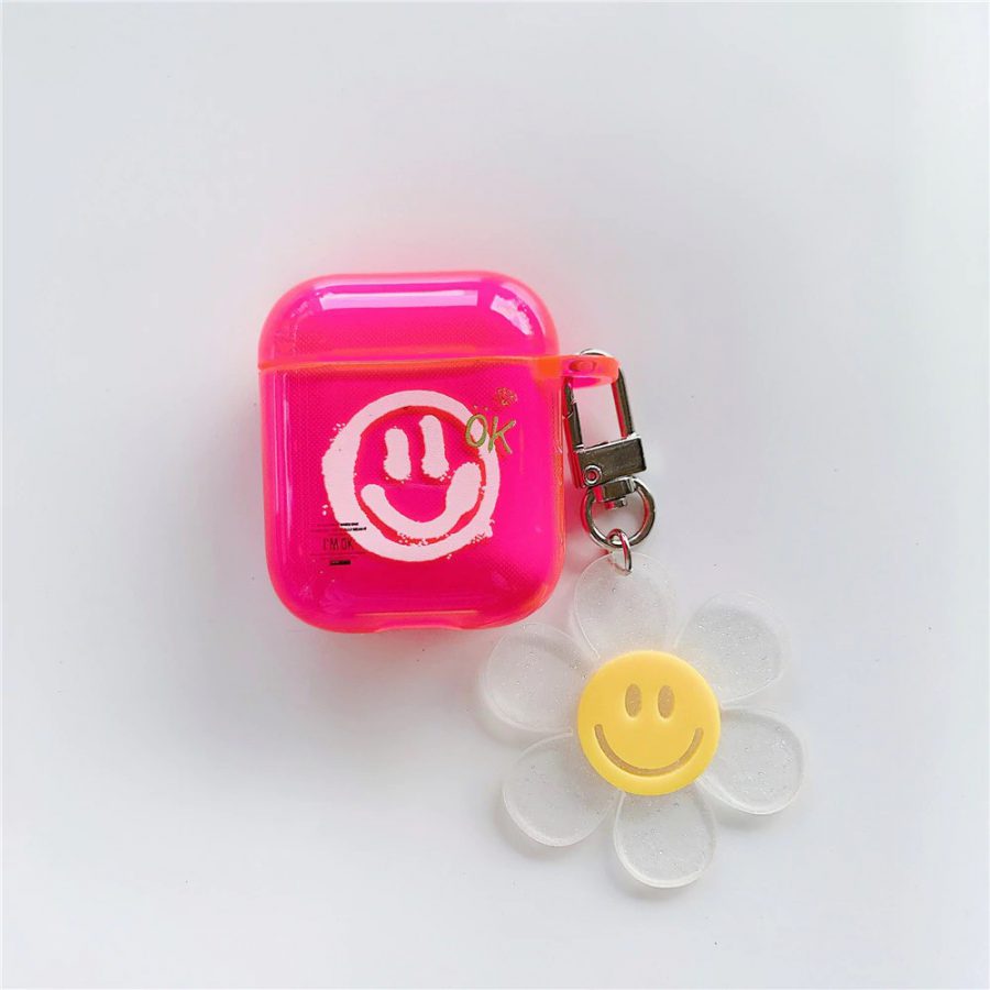 Smiling Pink Daisy AirPod Case