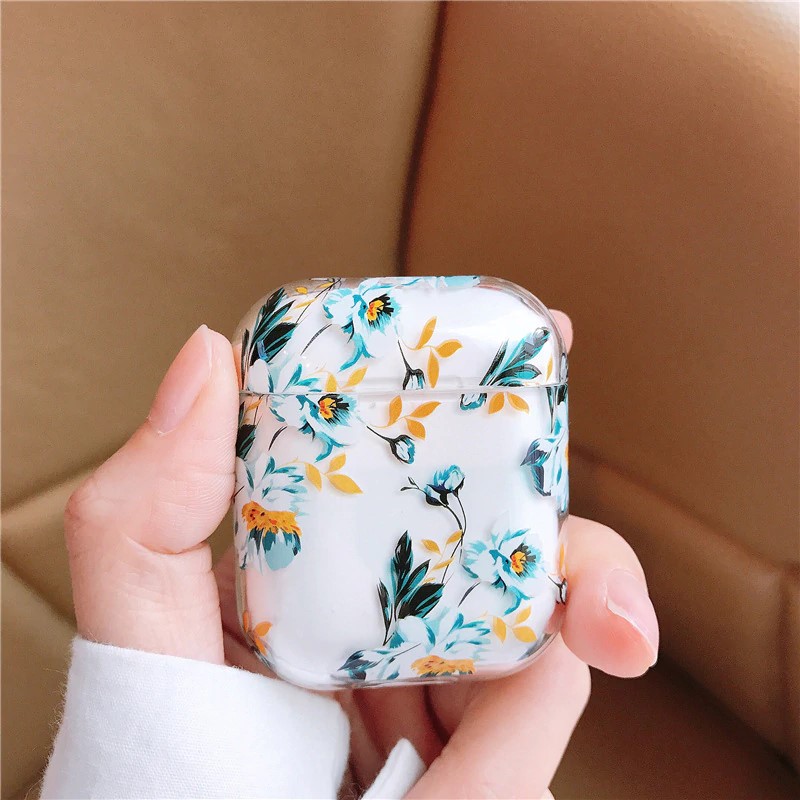 Floral Clear Design AirPods Case