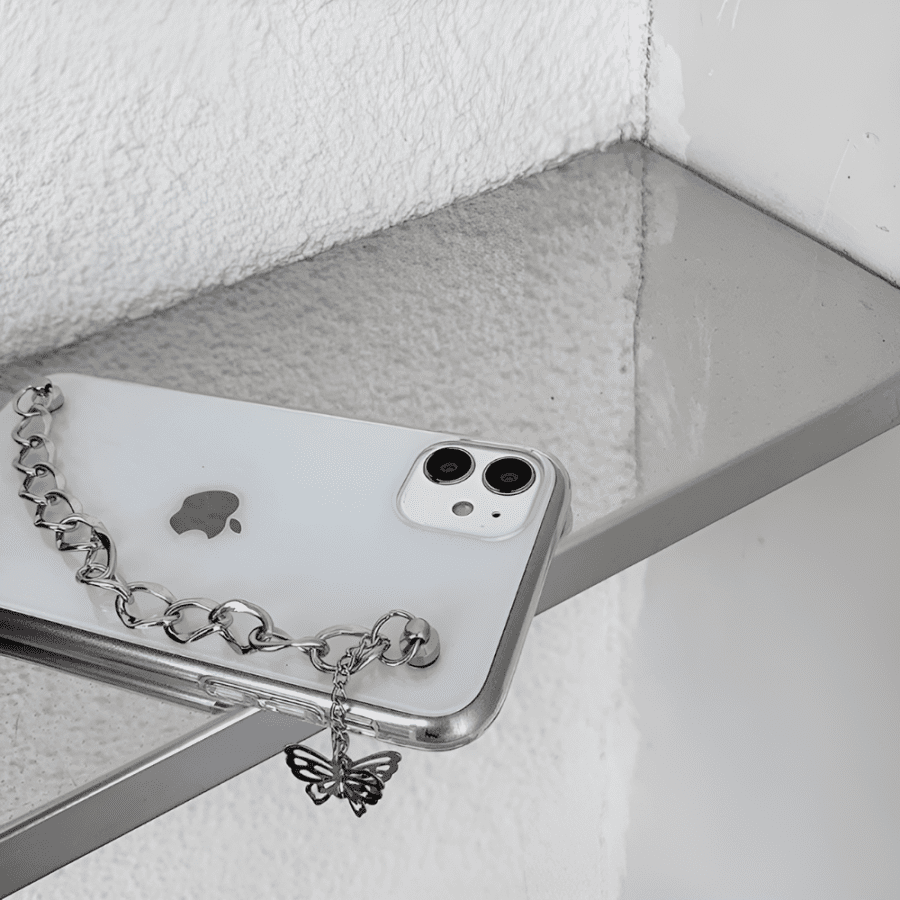 iPhone 13 Clear Case + Butterfly Charm