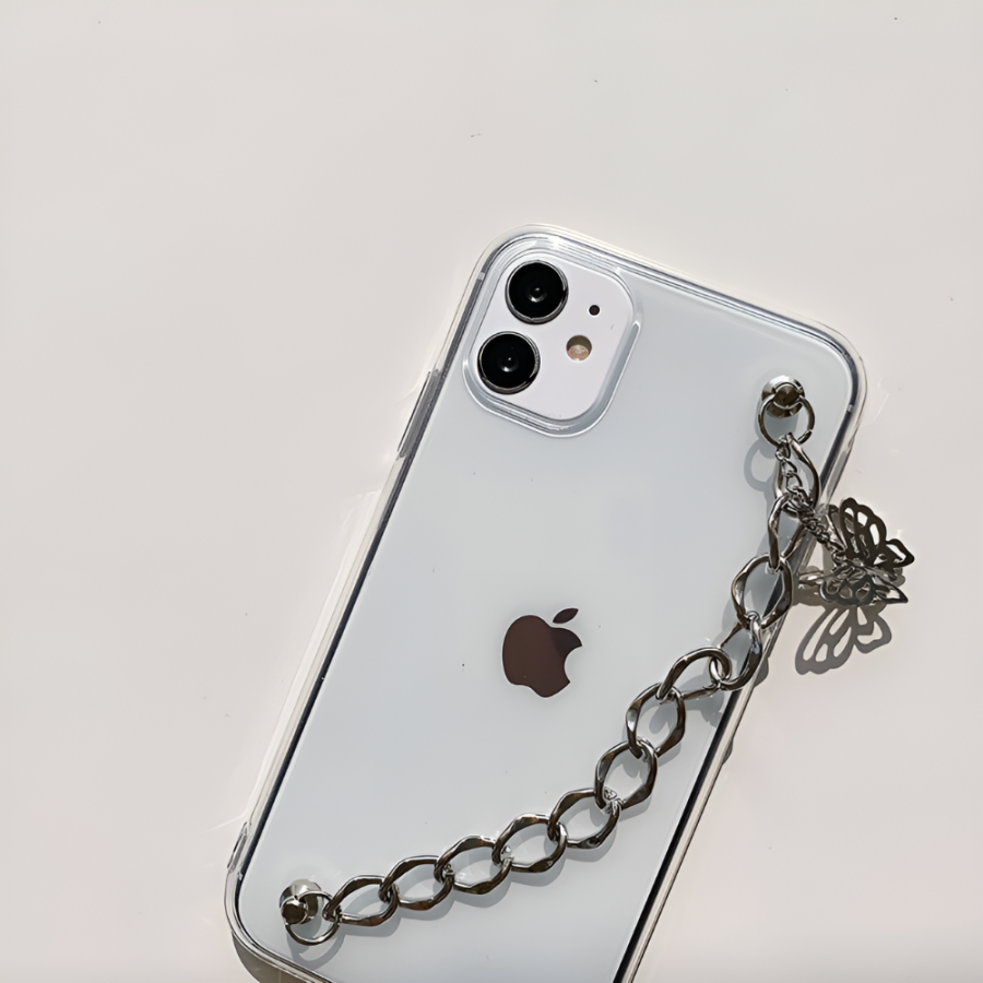 iPhone 12 Clear Case + Butterfly Charm