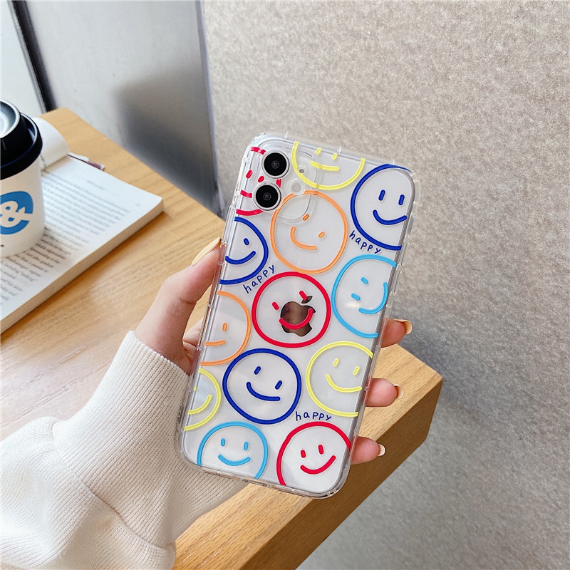 Colorful Smiley Faces iPhone 12 Case