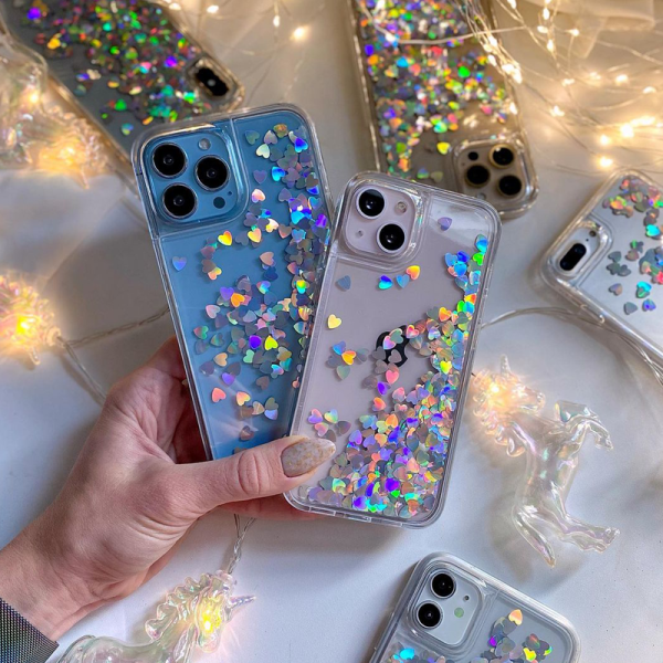 Glitter Heart iPhone 14 Case
