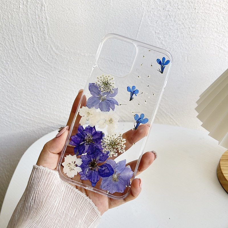Pressed Purple Flowers iPhone Case