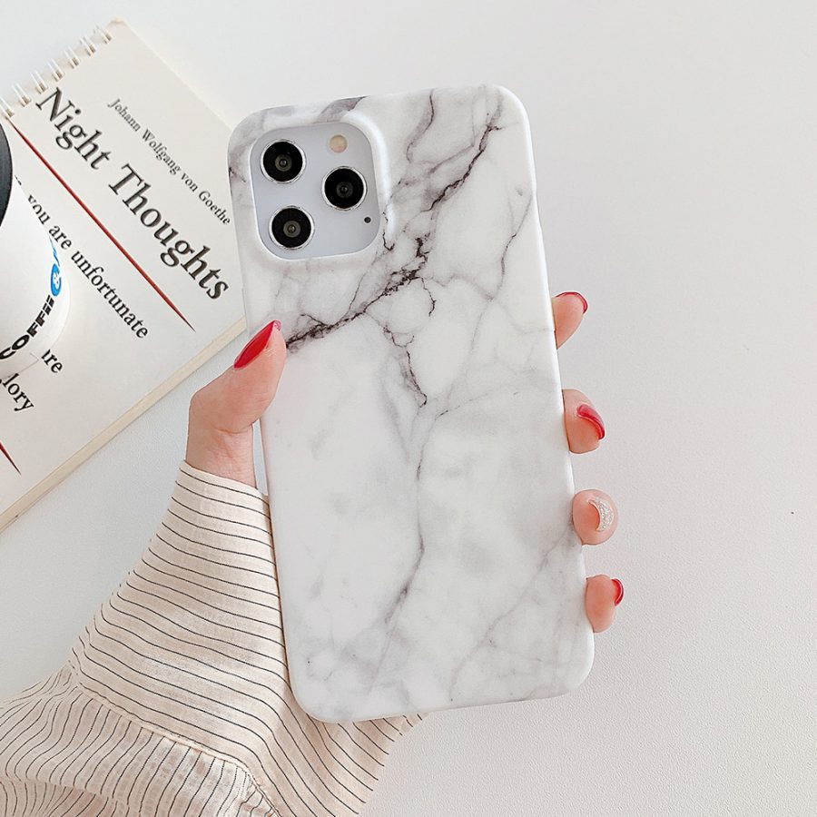 White Marble iPhone 14 Pro Max Case