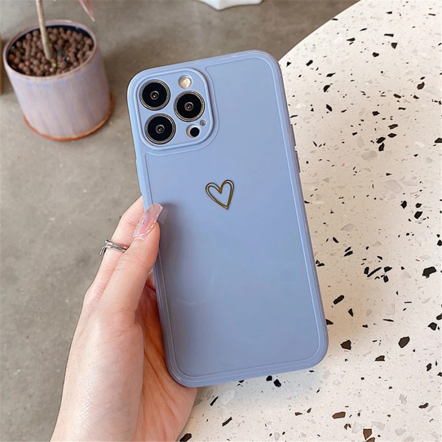 Candy Blue Heart iPhone 14 Pro Max Case