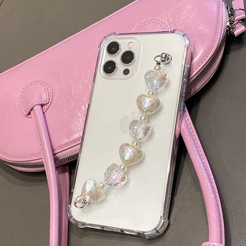 Crystal Heart Clear Chain iPhone 11 Pro Max Case