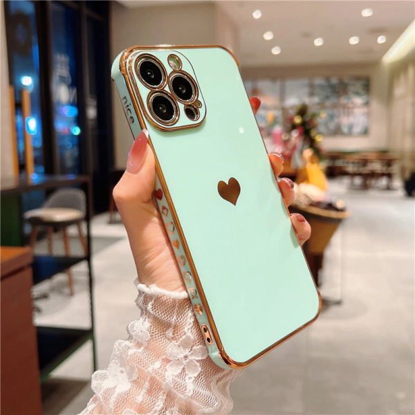 Electroplated Heart iPhone 13 Pro Max Case