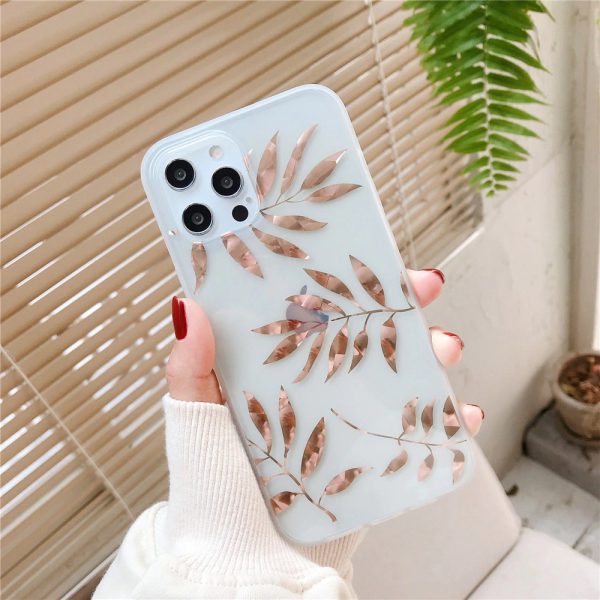 Electroplated Leaves Clear iPhone 11 Pro Max Case - ZiCASE