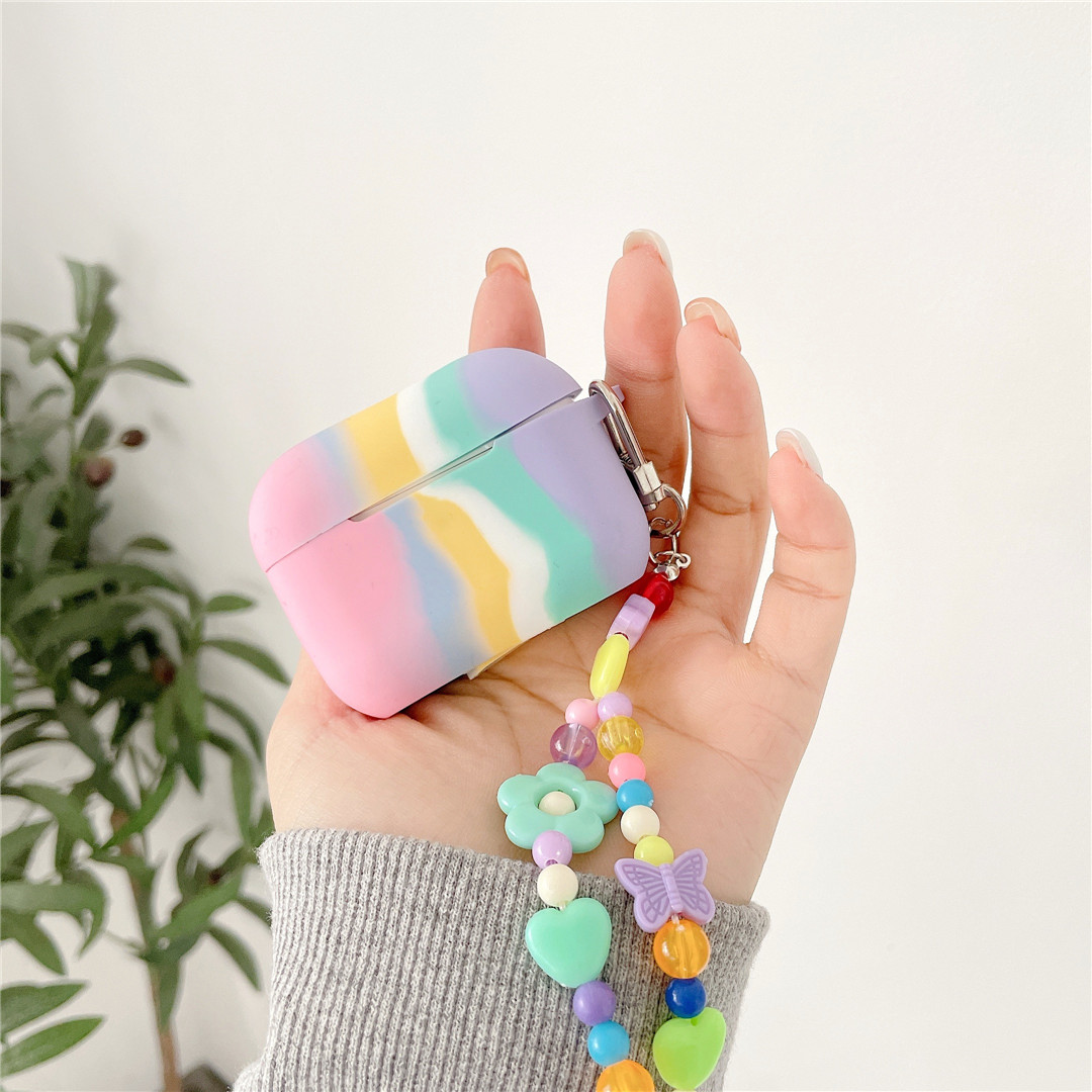 Designer Airpod Pro Case In Gradient Rainbow Color