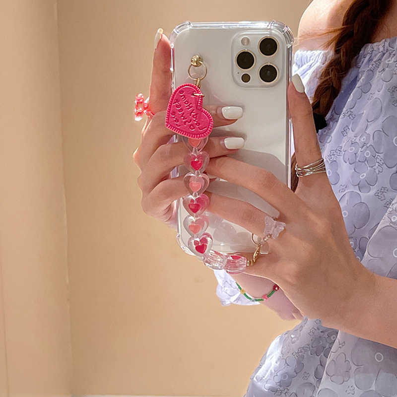 Pink Heart Chain iPhone 12 Pro Max Case