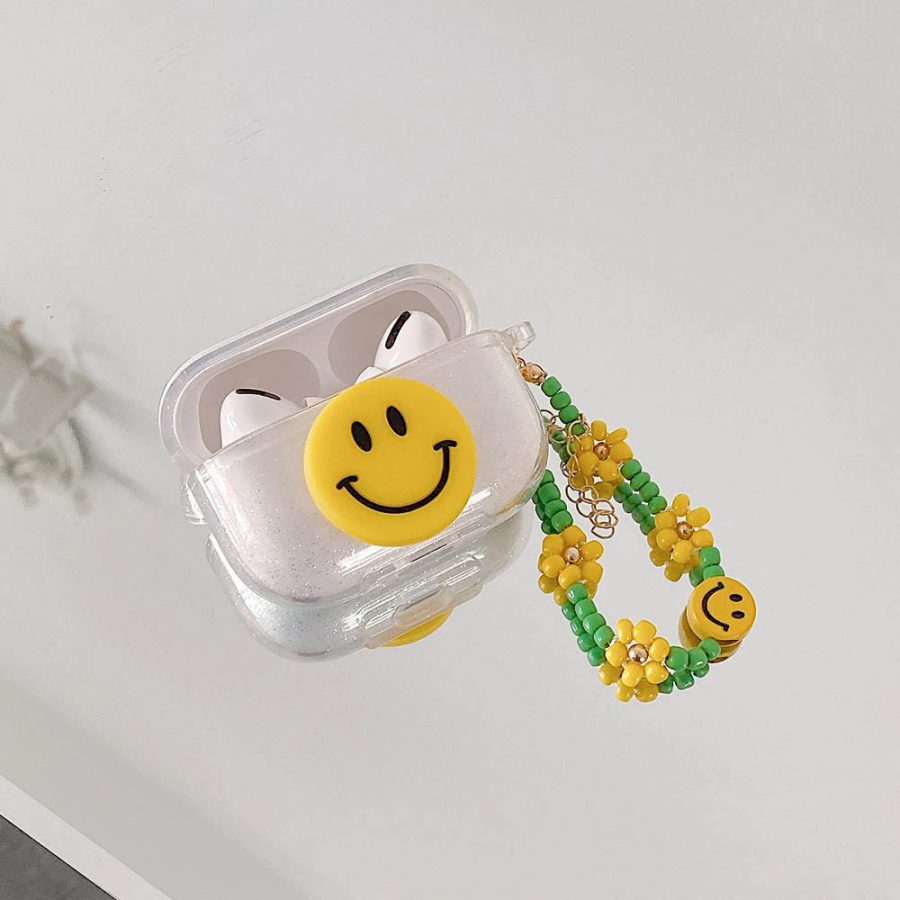 Smiley Face Glitter AirPods Pro Case