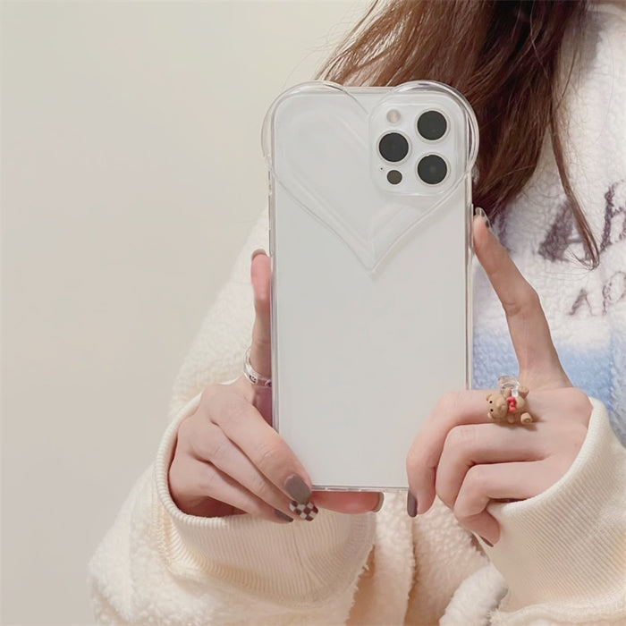 Love Heart Clear iPhone Case