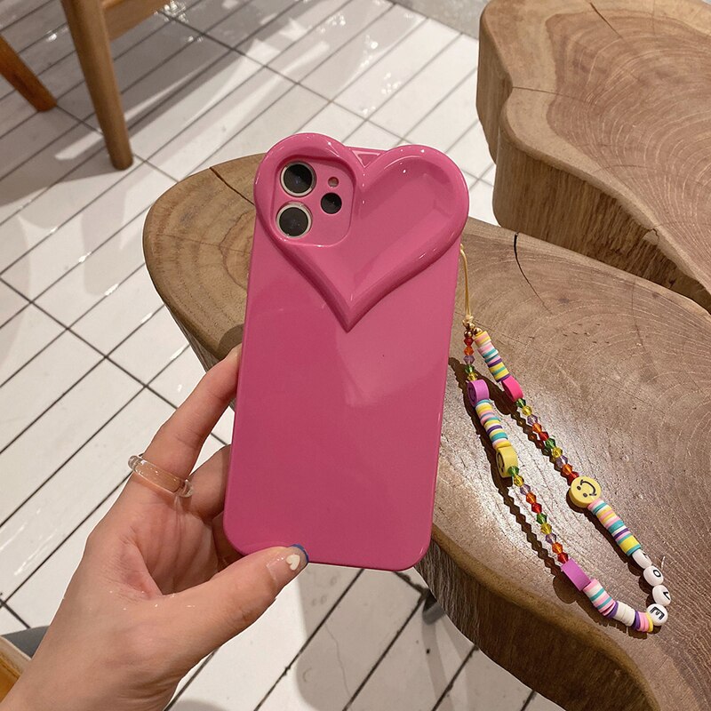 Cute 3D Rose Heart iPhone Case - ZiCASE