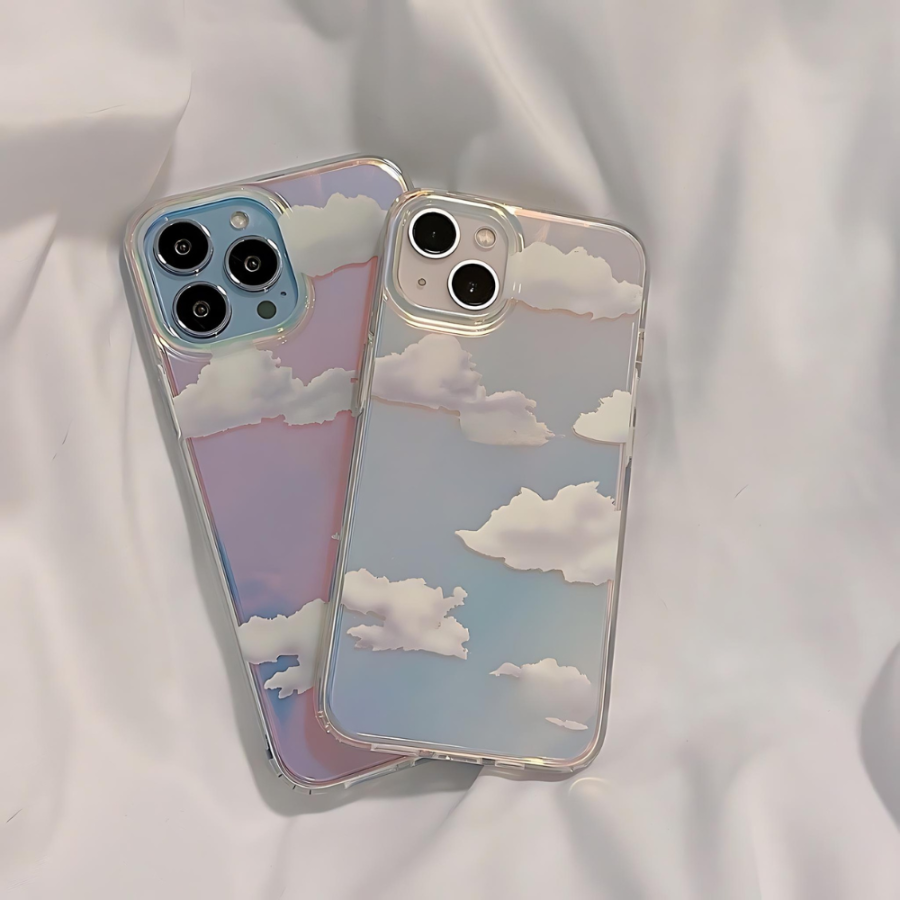 Holographic Aesthetic Clouds iPhone 13 Pro Max Case