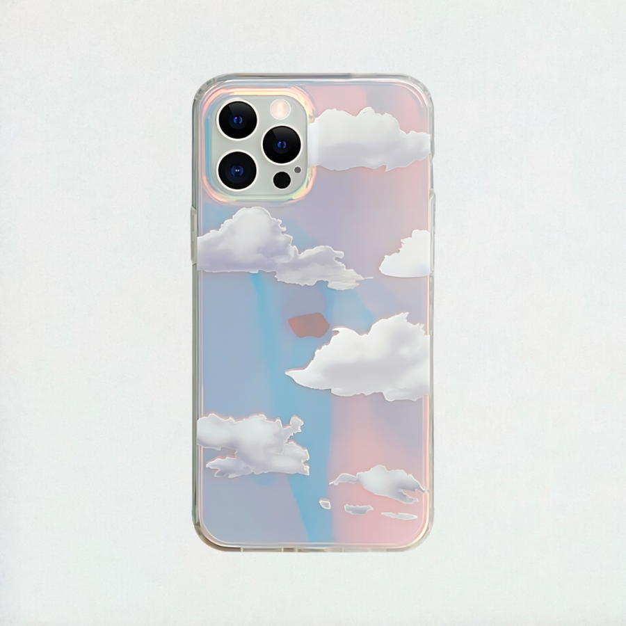 Holographic Aesthetic Clouds iPhone 12 Pro Max Case