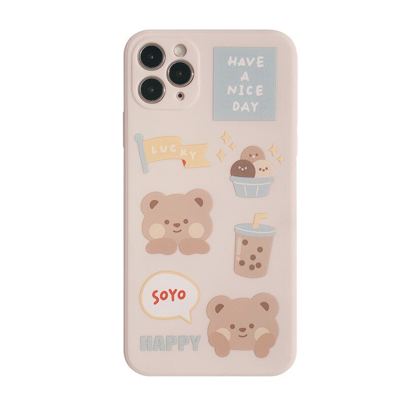 Kawaii Bears Phone Case For iPhone