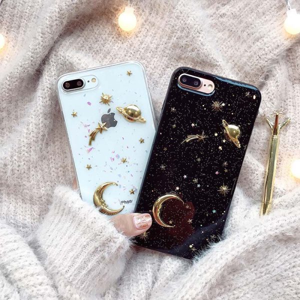 Moon & Planet iPhone Case