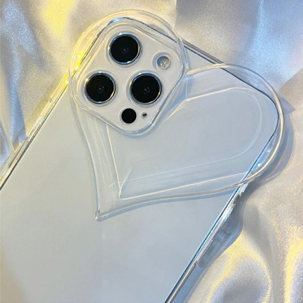 3D Heart Clear iPhone 13 Pro Max Case