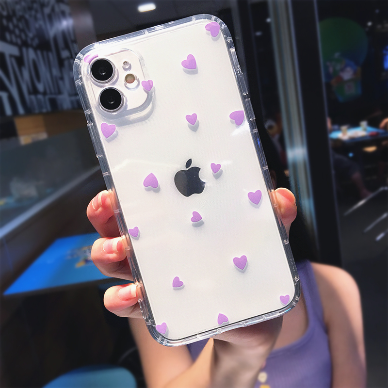 Lil Purple Hearts iPhone Case