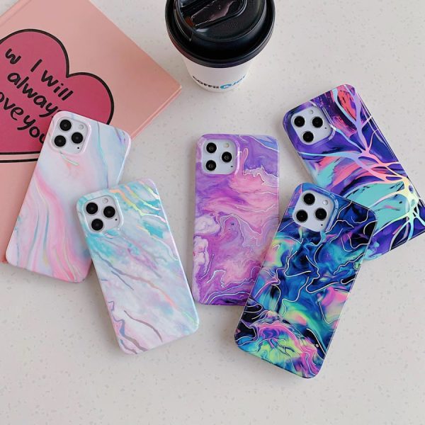Glowing Marble iPhone 13 Pro Max Cases