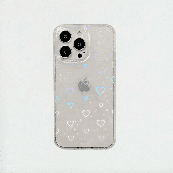 Holographic Heart Phone Case - iPhone 16 Pro Max