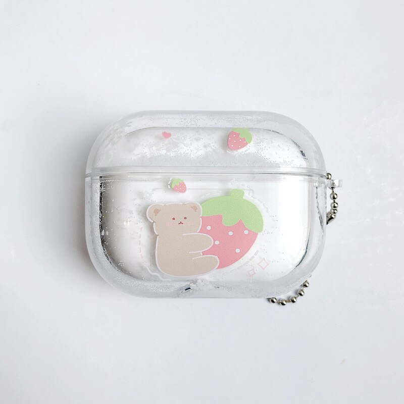 Teddy Bear Kawaii Glitter AirPod Pro Case