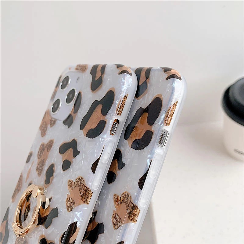 Leopard iPhone Case With Ring Holder