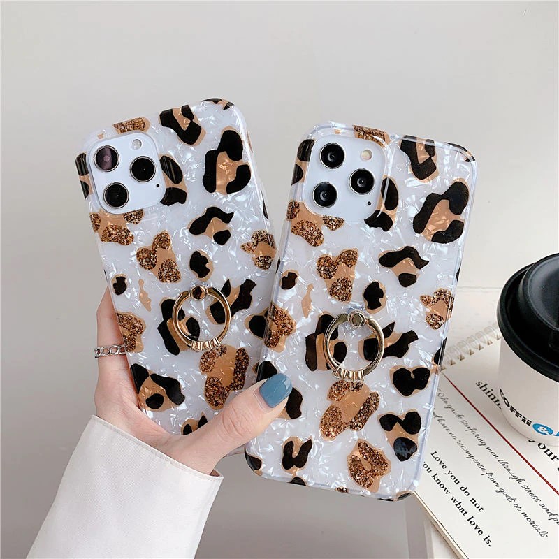 Leopard iPhone 12 Pro Max Case With Ring Holder
