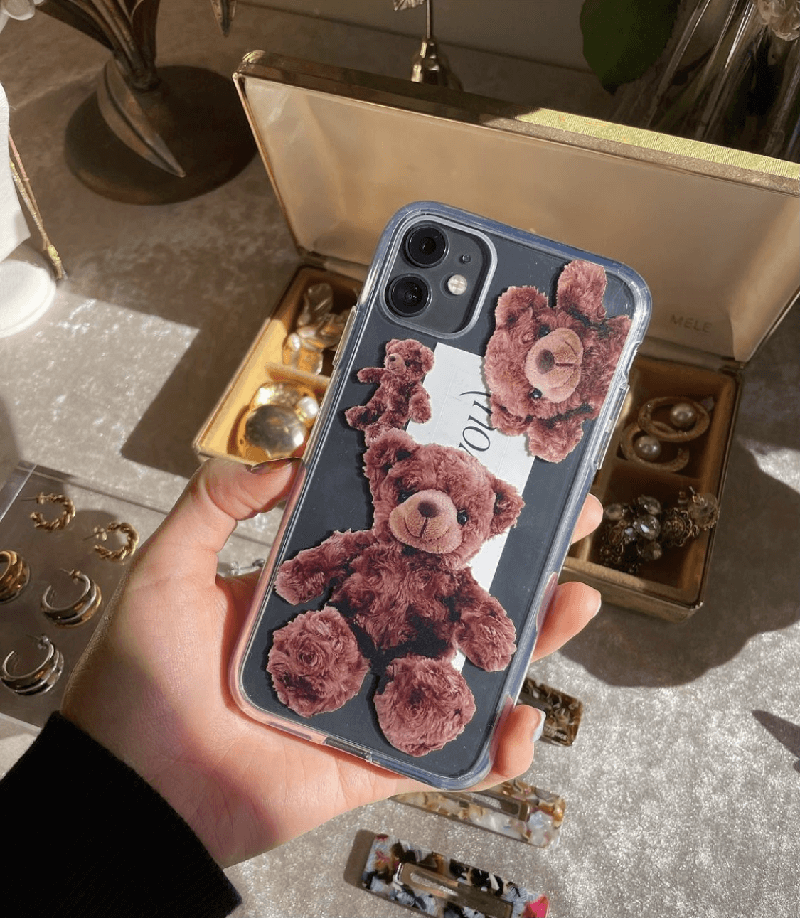Plush Bear Clear iPhone 12 Case - ZiCASE