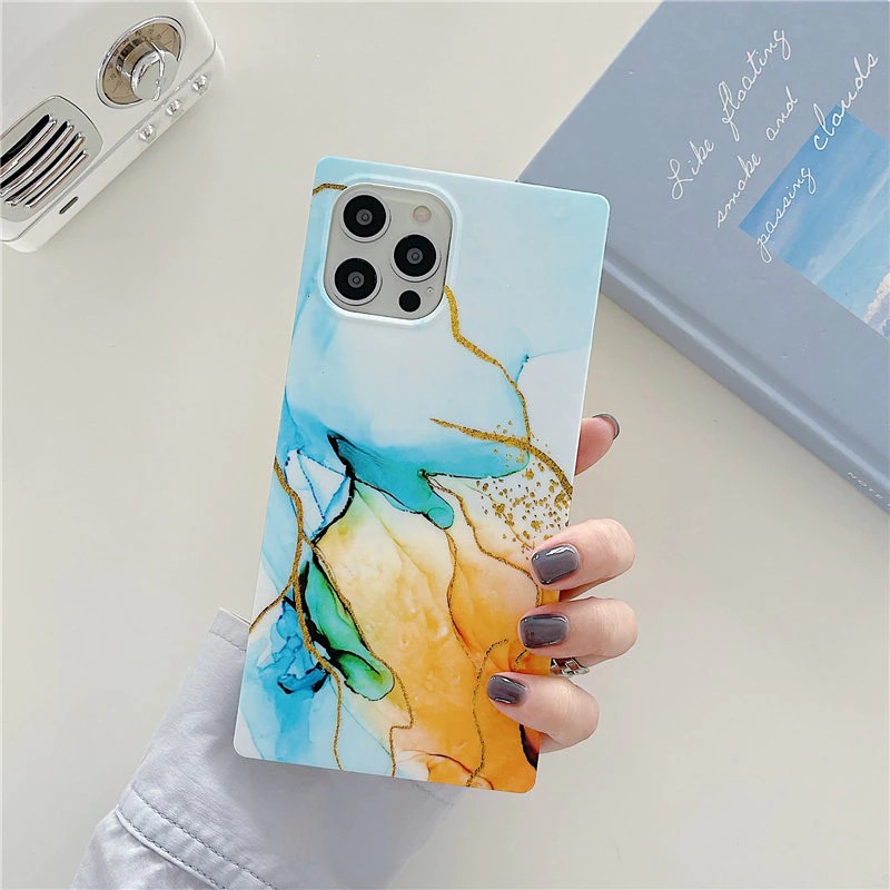 Square Marble Print iPhone 12 Pro Max Case
