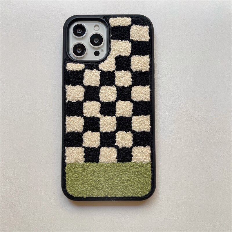 Embroidery Grid iPhone 13 Pro Max Case