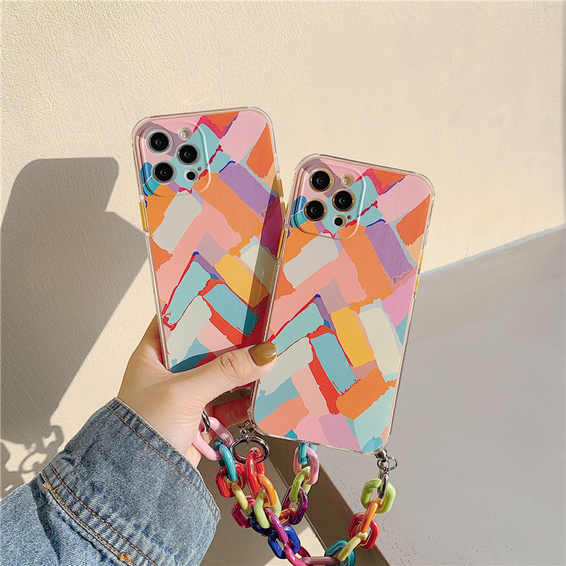 Colored Chain iPhone Cases