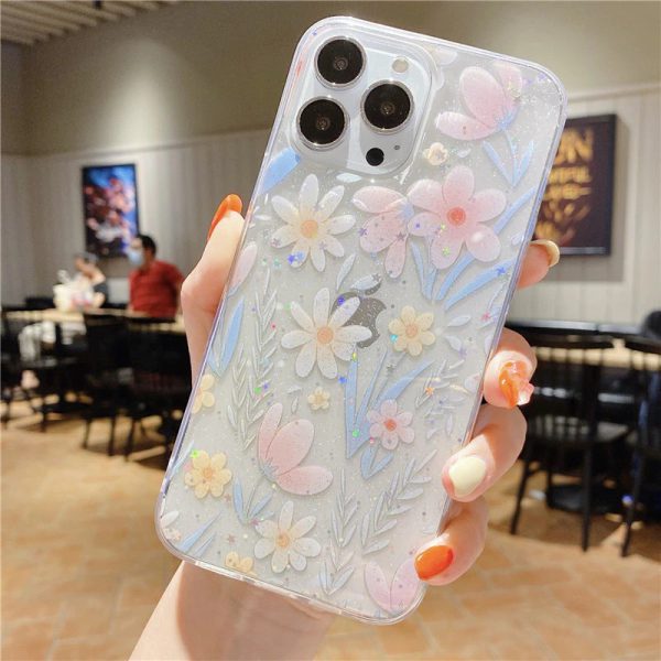 Glitter Flowers iPhone Case - ZiCASE