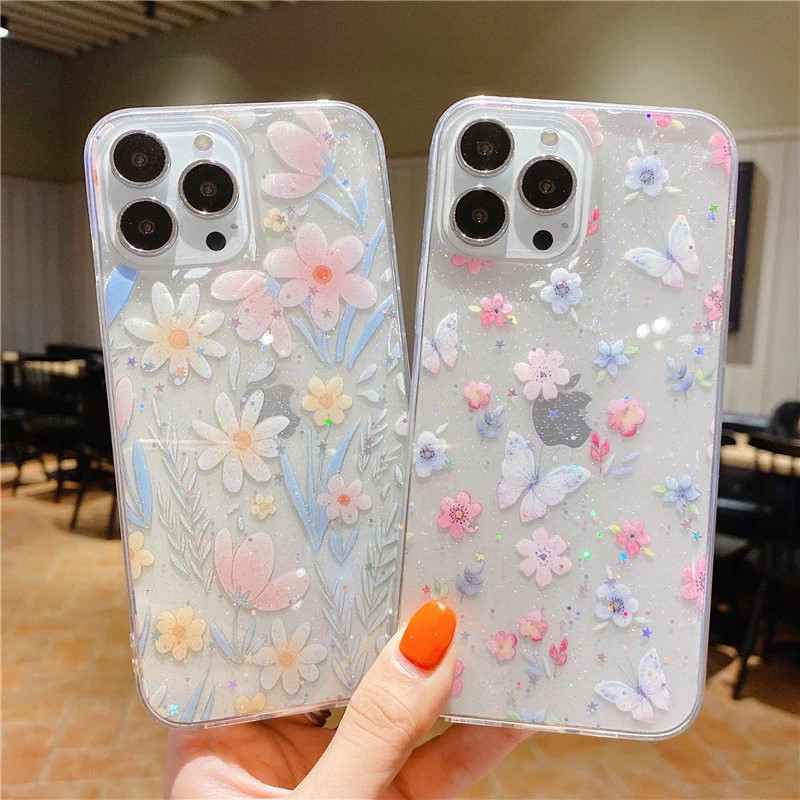 Glitter Flowers iPhone 12 Pro Max Cases - ZiCASE
