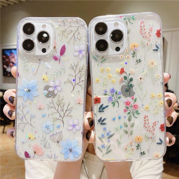 Glitter Flowers iPhone 13 Pro Max Cases - ZiCASE