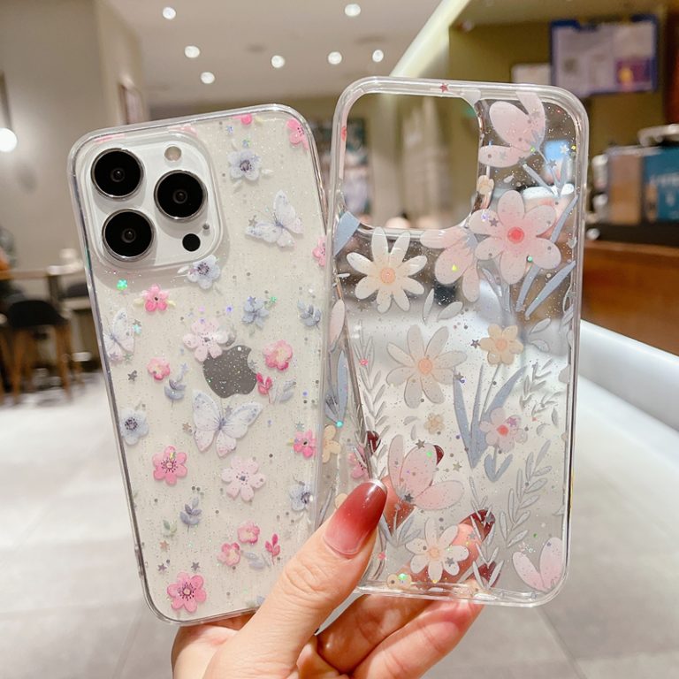 Glitter Floral Iphone Case - Zicase