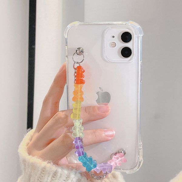 Clear iPhone Case With Gummy Bear Chain