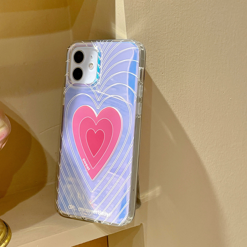 Intertwined Holographic Hearts iPhone 12 Case