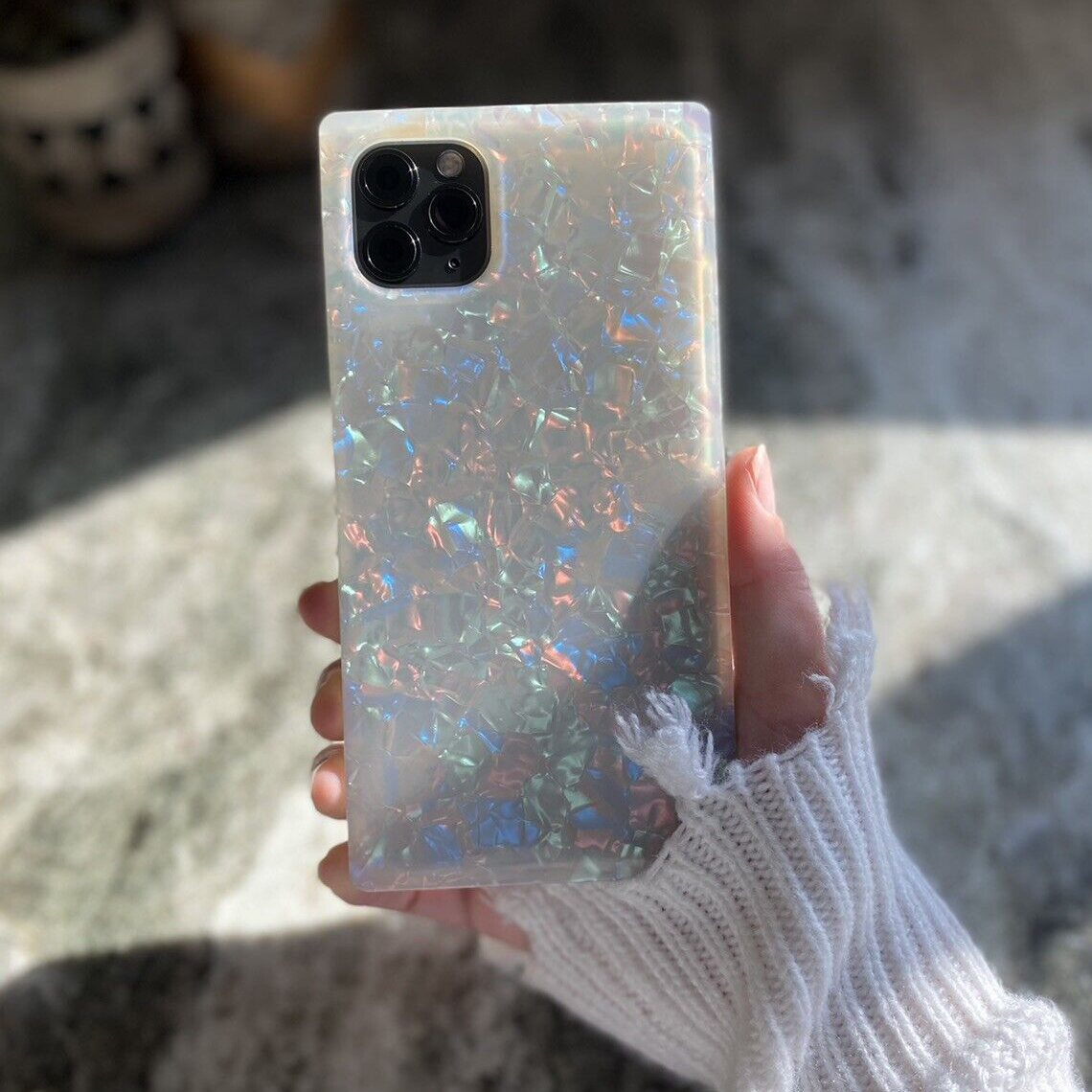 Opal Shell SQUARE iPhone Case - FLAUNT cases
