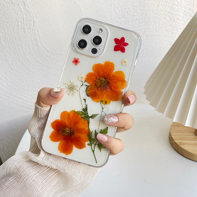 Orange Flowers iPhone 12 Pro Max Cases