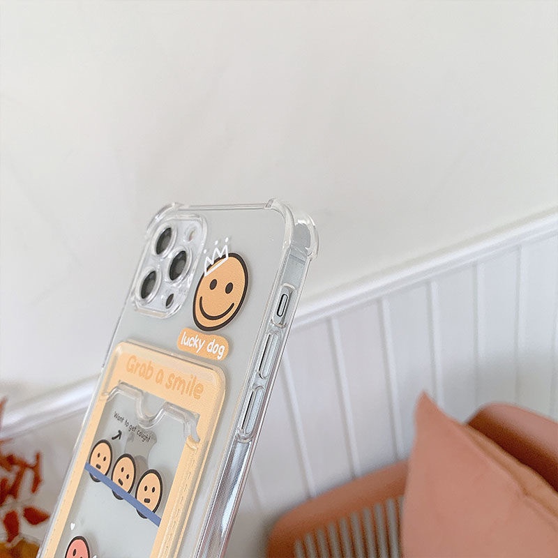 Smiley Face iPhone 11 Pro Max Case With Card Holder