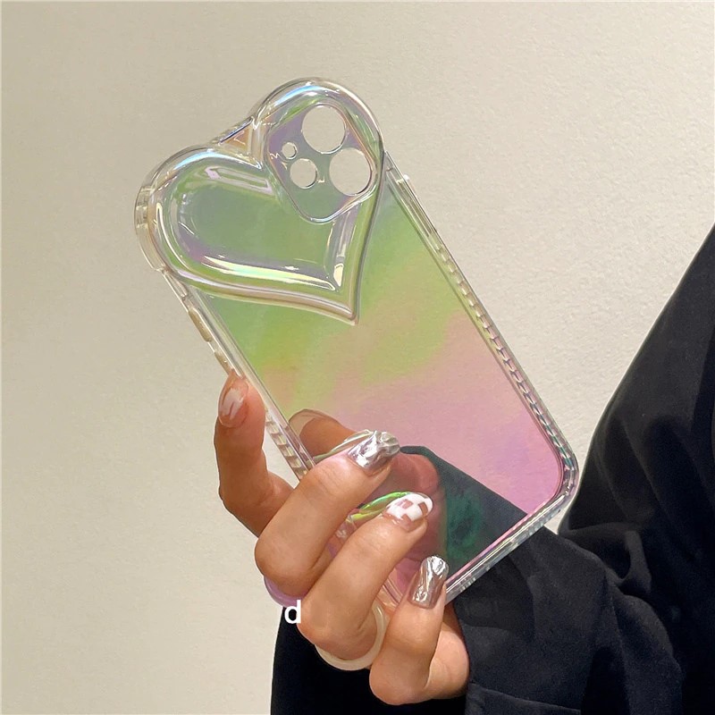 3D Holographic Heart iPhone 11 Case