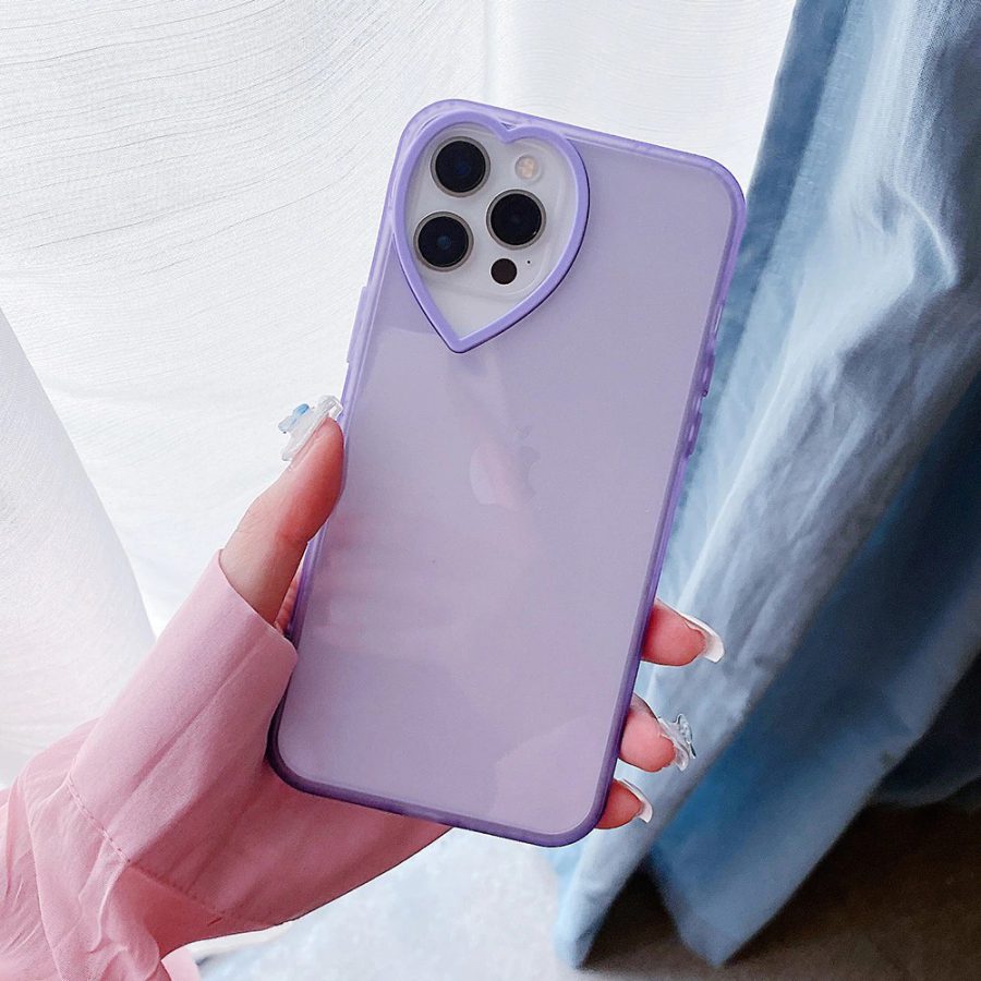 3D Purple Light Heart iPhone Case - ZiCASE