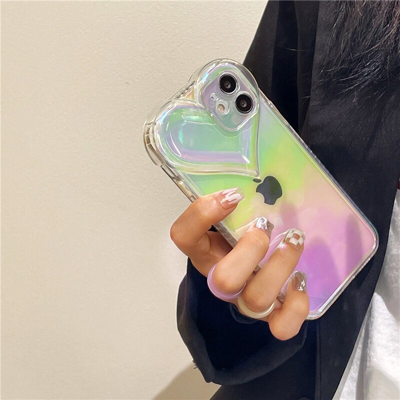 Rainbow Heart iPhone 14 Case