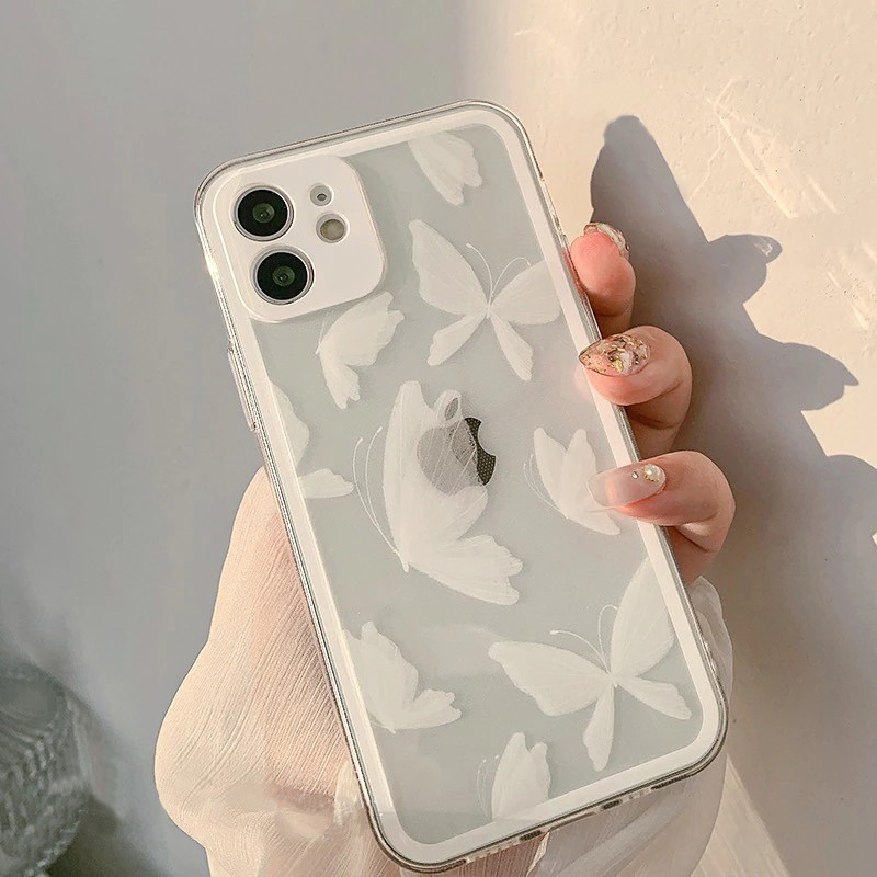 White Butterflies iPhone 12 Case